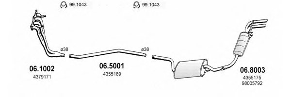 ASSO ART1223 Exhaust System